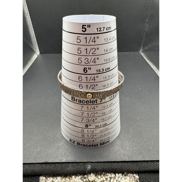 Designer Carolyn Pollak MLP Sterling Silver 925 & 14k Gold Cuff Bracelet 6.75" - Picture 9 of 10